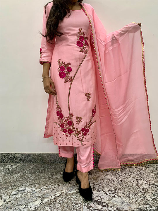 Palazo Set Pink Sahil Tailors