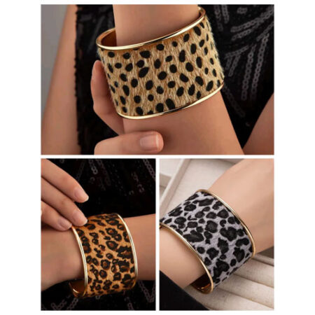 🐆 Leopard Print Statement Cuff Bracelet