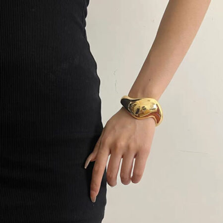 Sculptural Gold Statement Cuff