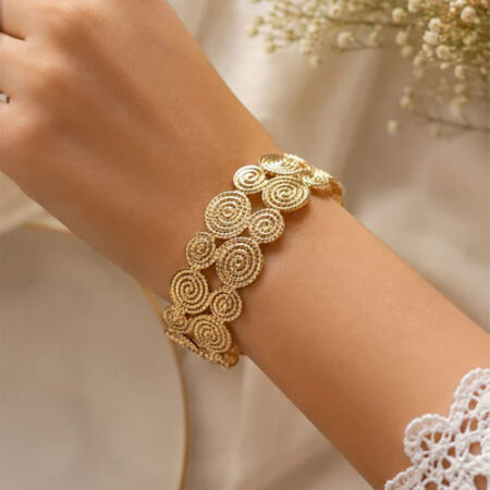 Elegant Gold Spiral Bracelet Timeless Statement Piece